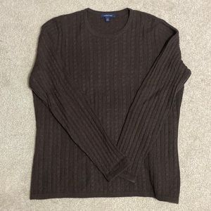 Lands’ End brown sweater in a large